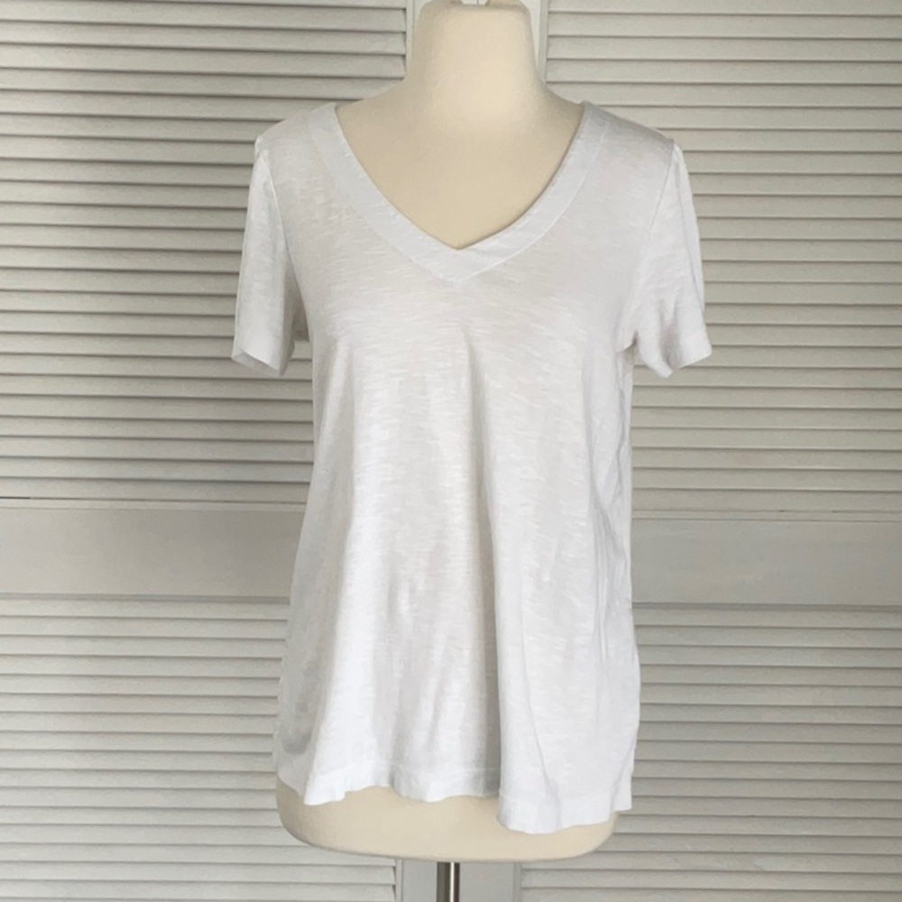 J. Jill White Relaxed Short Sleeve Tee